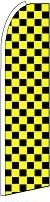 Checkered (Black & Yellow) Feather Flag 2.5' x 11.5'