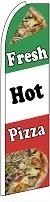 Fresh Hot Pizza (V2) Feather Flag 2.5' x 11.5'
