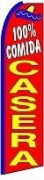 100% Comida Casera Feather Flag 2.5' x 11.5'