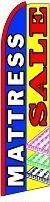 Mattress sale (Sideways, Red Sleeve) Feather Flag 2.5' x 11.5'