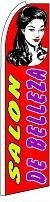 Salon De Belleza (Sideways) Feather Flag 2.5' x 11.5'