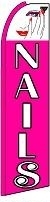 Nails (Pink Sleeve) Feather Flag 2.5' x 11.5'
