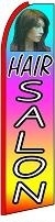 Hair Salon (Rainbow) Feather Flag 2.5' x 11.5'