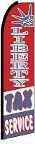 Liberty Tax Service (Black Sleeve) Feather Flag 2.5' x 11.5'