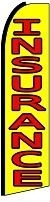 Insurance (Yellow & Red, Black Sleeve) Feather Flag 2.5' x 11.5'
