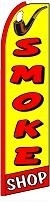 Smoke shop (Red Sleeve) Feather Flag 2.5' x 11.5'