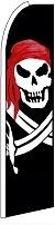 Red Bandana Pirate Feather Flag 2.5' x 11.5'