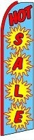 Hot Sale (Red Sleeve) Feather Flag 2.5' x 11.5'