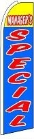 Manager's Special Feather Flag 2.5' x 11.5'