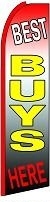 Best Buys Here (V2) Feather Flag 2.5' x 11.5'
