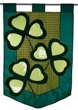 last 1 - Applique Shamrock Shuffle Garden Flag