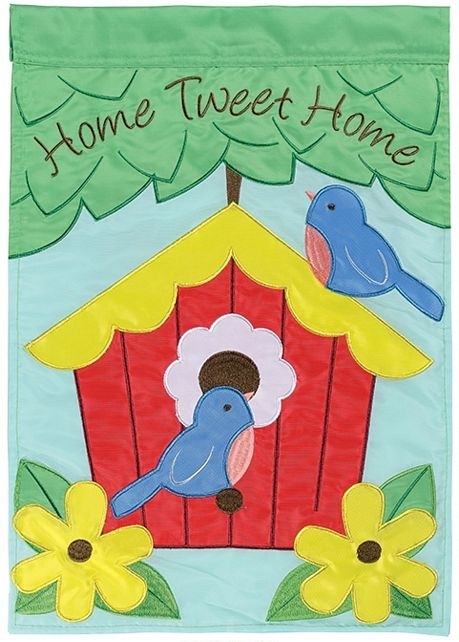 Home Tweet Home Double Applique House Flag