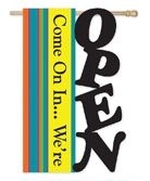 We're Open House Flag