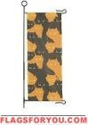 4 left - applique glowing Multi-Cat Garden Banner