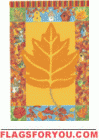Fall Leaves House Flag