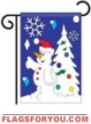 Snowing Garden Flag