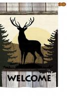 Welcome Wild Deer House Flag