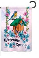Welcome Spring Bird Garden Flag