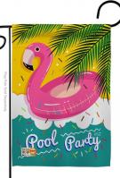 Summer Pool Party Garden Flag