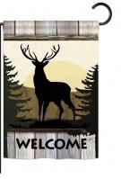 Welcome Wild Deer Garden Flag