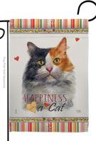 Long Hair Dilute Calico Happiness Garden Flag