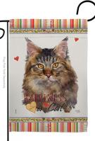 Maine Coon Happiness Garden Flag
