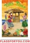 Tiki Time Parrot House Flag - 1 left