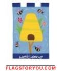 Welcome Beehive House Flag