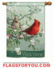 Spring Pair Cradinal Garden Flag