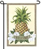 Elegant Pineapple Welcome Garden Flag