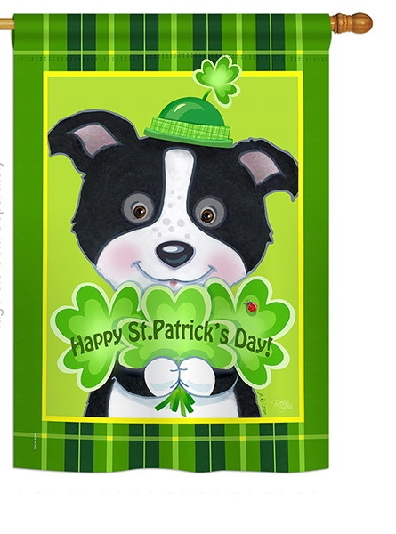 St. Pat\'s Puppy House Flag