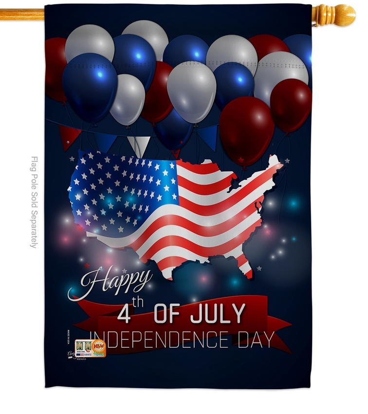 July 4th Independence Day House Flag & more garden flags at