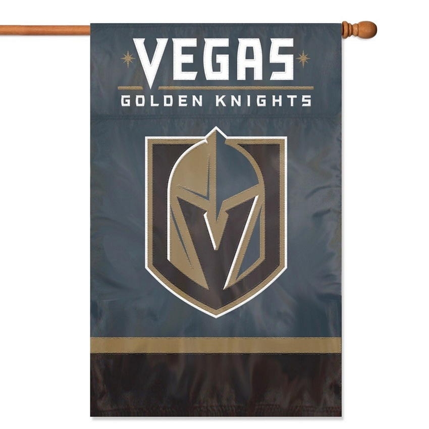 Vegas Golden Knights Applique Banner Flag 44" x 28"