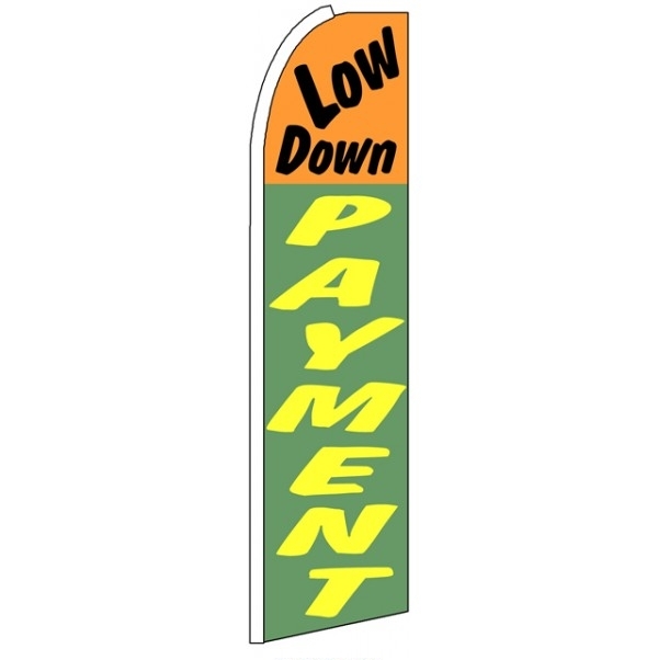 Low Down Payment Wind Feather Flag 3\' x 11.5\'