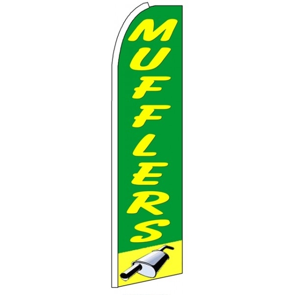 Mufflers Feather Flag 2.5\' x 11\'