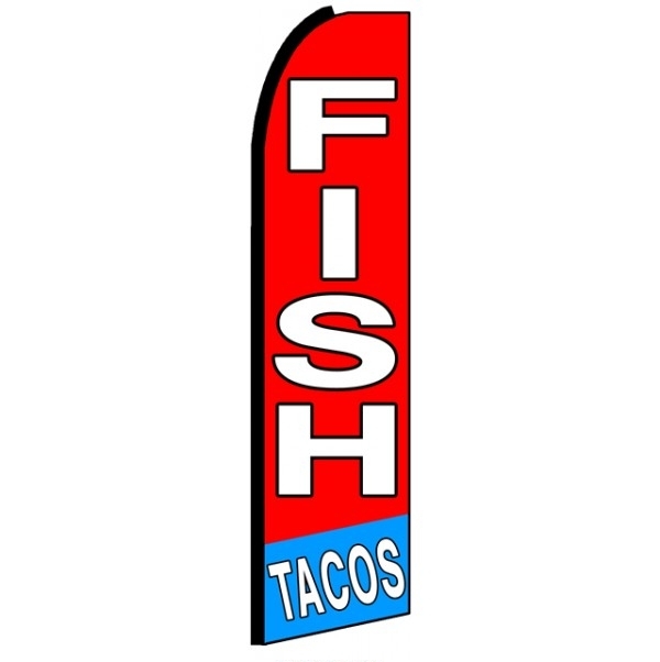 Fish Tacos Feather Flag 3\' x 11.5\'