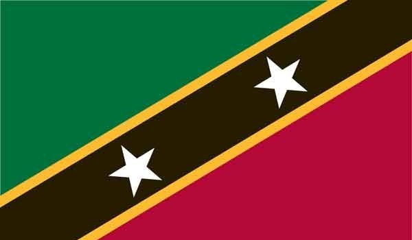 2\' x 3\' St. Kitts & Nevis High Wind, US Made Flag