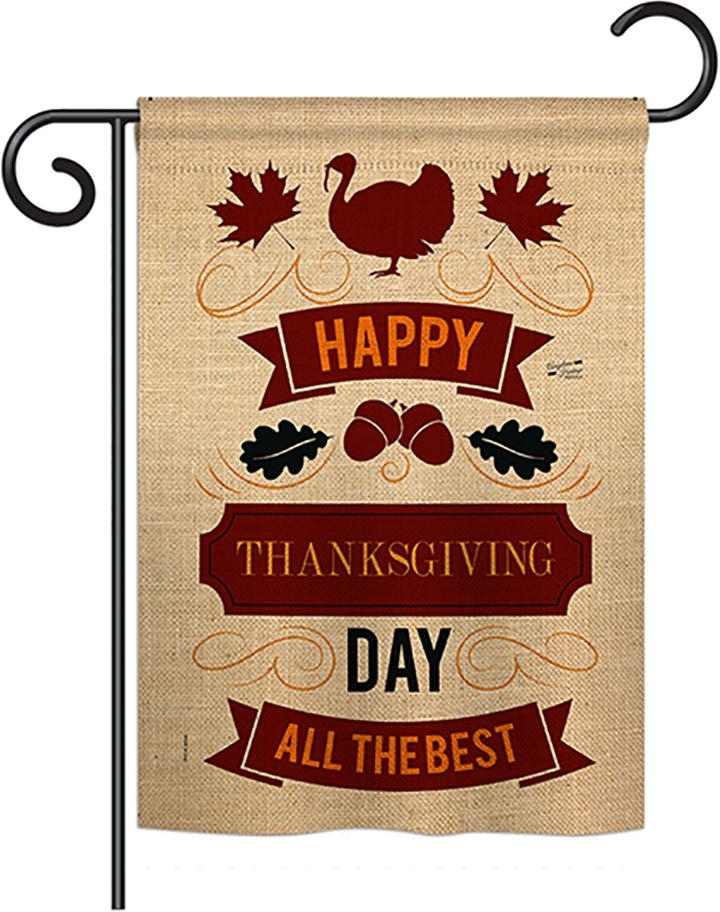Thanksgiving : Thanksgiving Day The Best Double Burlap Garden Flag ...
