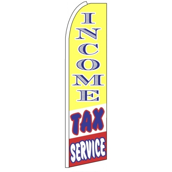 Income Tax Service Wind Feather Flag 3\' x 11.5\'