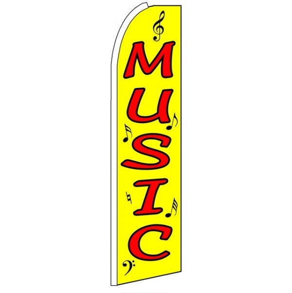 Music Feather Flag 3\' x 11.5\'