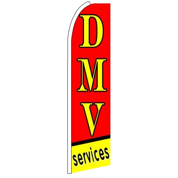 DMV Services Feather Flag 3\' x 11.5\'