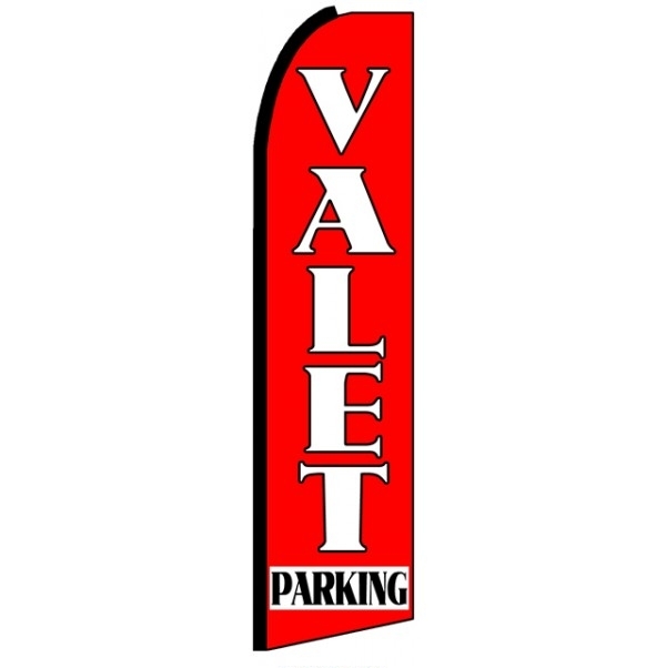 Valet Parking Feather Flag 3\' x 11.5\'