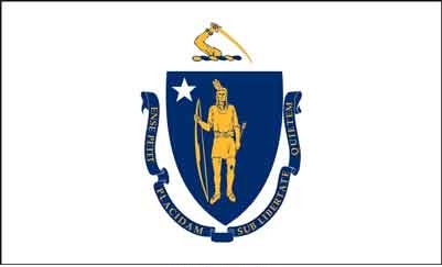 3\' x 5\' Massachusetts State High Wind, US Made Flag