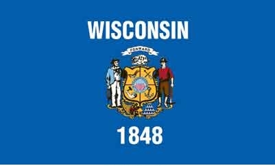 3\' x 5\' Wisconsin State High Wind, US Made Flag