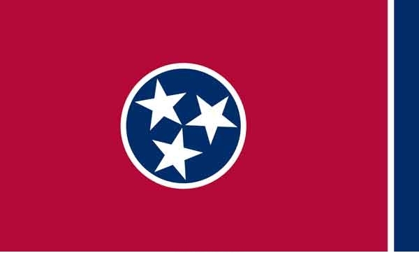 20\' x 30\' US Made High Wind Tennessee Sewn State Flag