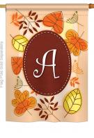 Autumn A Monogram House Flag