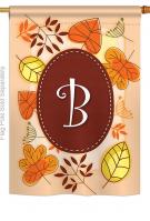 Autumn B Monogram House Flag