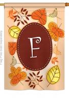 Autumn F Monogram House Flag