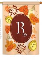 Autumn R Monogram House Flag