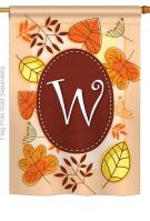 Autumn W Monogram House Flag